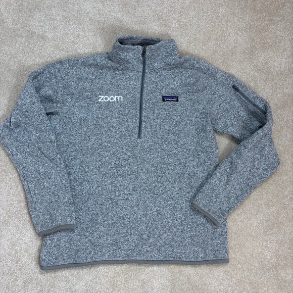 Patagonia Gray Better Sweater Quarter Zip Gray Pullover Women's Size Large - Picture 1 of 8